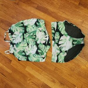 Brand new without tags two piece tankini Bottoms size 16 Top size 18
